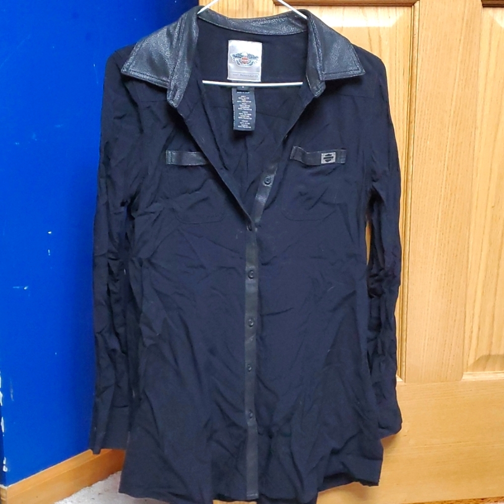Black Harley Davidson Blouse- small
